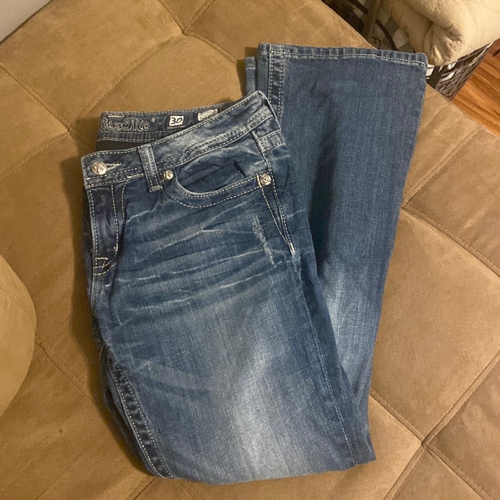 Diamond covered miss me jeans